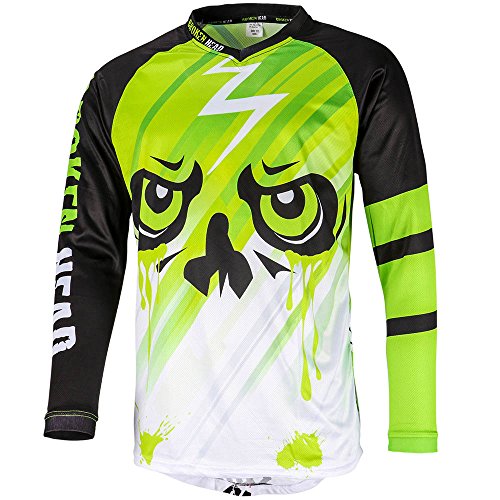 Broken Head MX Jersey Division Grün - Langarm Funktions-Shirt Für Moto-Cross, BMX, Mountain Bike, Offroad - Größe XL…
