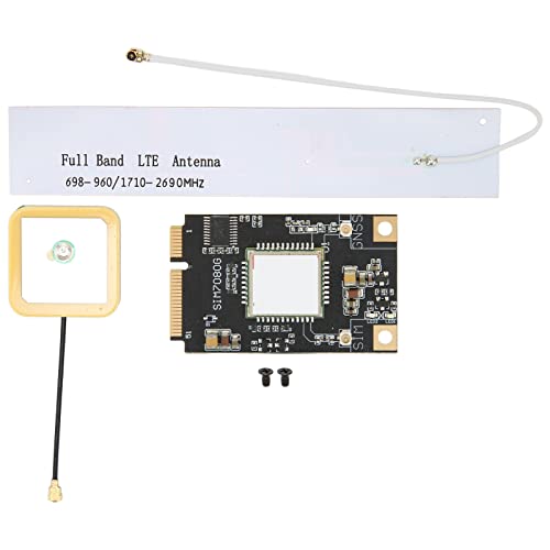 PCI‑E 7080G Modul, SIM7080G Chip PCI‑E WiFi Bluetooth Nano Karte mit LTE Antenne GPS Antennenschrauben Hohe Empfindlichkeit für LILYGO®TTGO T‑PCIE ESP32‑WROVER‑B AXP192