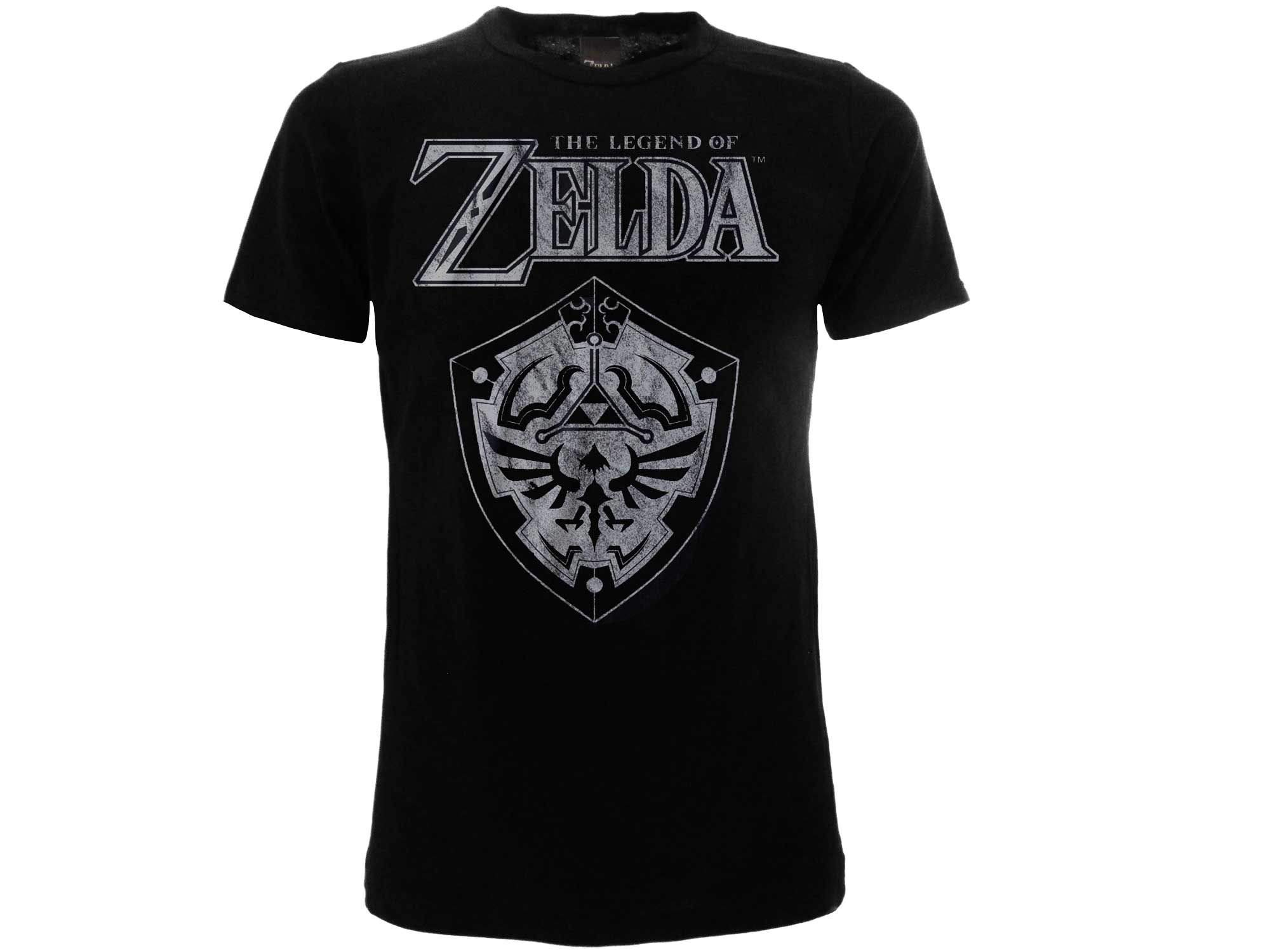 ZELDA-Legend of Original Schwarz T-Shirt Die Legende 100% Offizielles Produkt Nintendo Tshirt Mann (S)