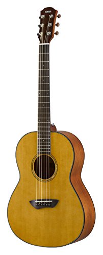Yamaha CSF1MVN Westerngitarre natur, Kompakte und elegante Akustikgitarre mit sattem Sound, Ideal für unterwegs, Inklusive Gitarrentasche