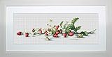 Luca-S Etüde mit Erdbeeren Kreuzstichset, Baumwolle, Mehrfarbig, 50x14,5cm