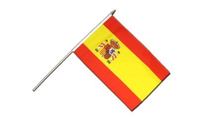 Flaggenfritze Stockflagge Spanien - 10er Set - 30 x 45 cm
