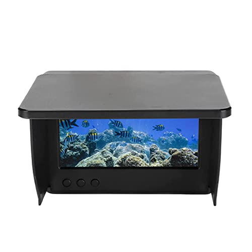 Fischfinder Bildschirm 5,0 Zoll, Angelkamera IPS Bildschirm, Fischfinder Display mit Sonnenblende, 1500Cd 800X480 Auflösung CVBS, 8000Mah Akku