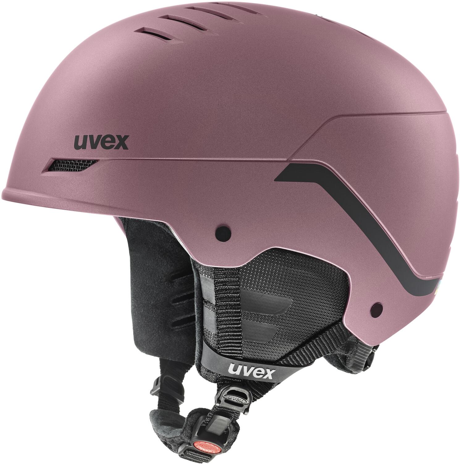 uvex Unisex – Erwachsene, wanted Skihelm, bramble - black stripes matt, 58-62 cm