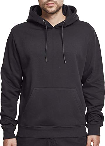 Urban Classics Herren Basic Terry Hoodie Kapuzenpullover, Schwarz (Black 00007), S