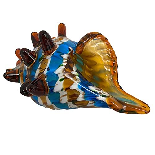 aubaho Glasfigur Figur Skulptur Glas Glasskulptur Muschel Murano-Stil Antik-Stil 30cm