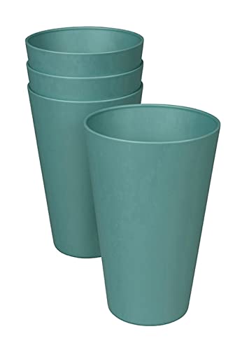 Campinggeschirr Zuperzozial Becher Reload-Cup, misty blue (4er Pack) Trinkglas Bioplastic C-PLA