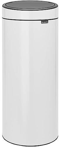 Brabantia 115141 Touch Bin New mit herausnehmbaren Kunststoffeinsatz, white, 30 L