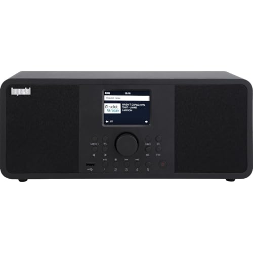 IMPERIAL DABMAN i205 Internetradio/DAB+ (Stereo Sound, UKW, WLAN, LAN, Bluetooth, Streamingdienste (Spotify, Napster UVM.) inkl Netzteil) schwarz
