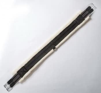 USG Nylon Langgurt mit Kunstfell Polster, schwarz/beige, 120 cm
