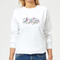 Bunch Of Flowers Women's Sweatshirt - White - XS - Weiß