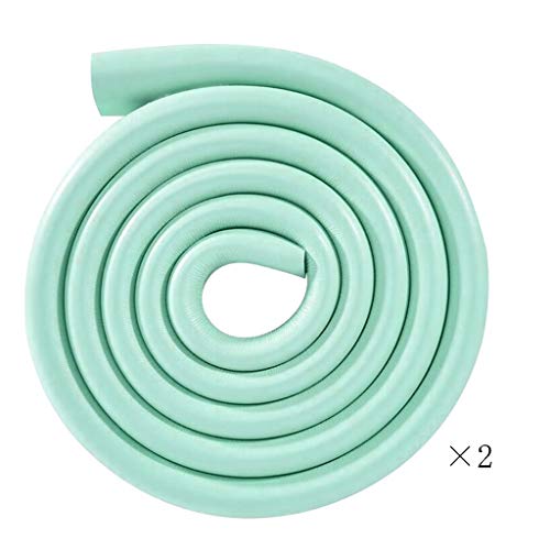 AnSafe Kantenschutz, Verdicken U-Typ Baby Schutz Weicher Streifen Benutzt for Möbelkante, (2M × 2) (Color : Light green, Size : 4M)