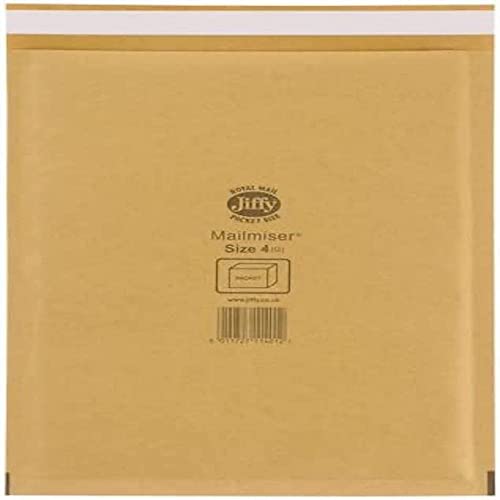 Jiffy Mailmiser Luftgepolsterte Schutz-Versandttaschen No. 4 (240 x 320 mm), 50 Stück weiß