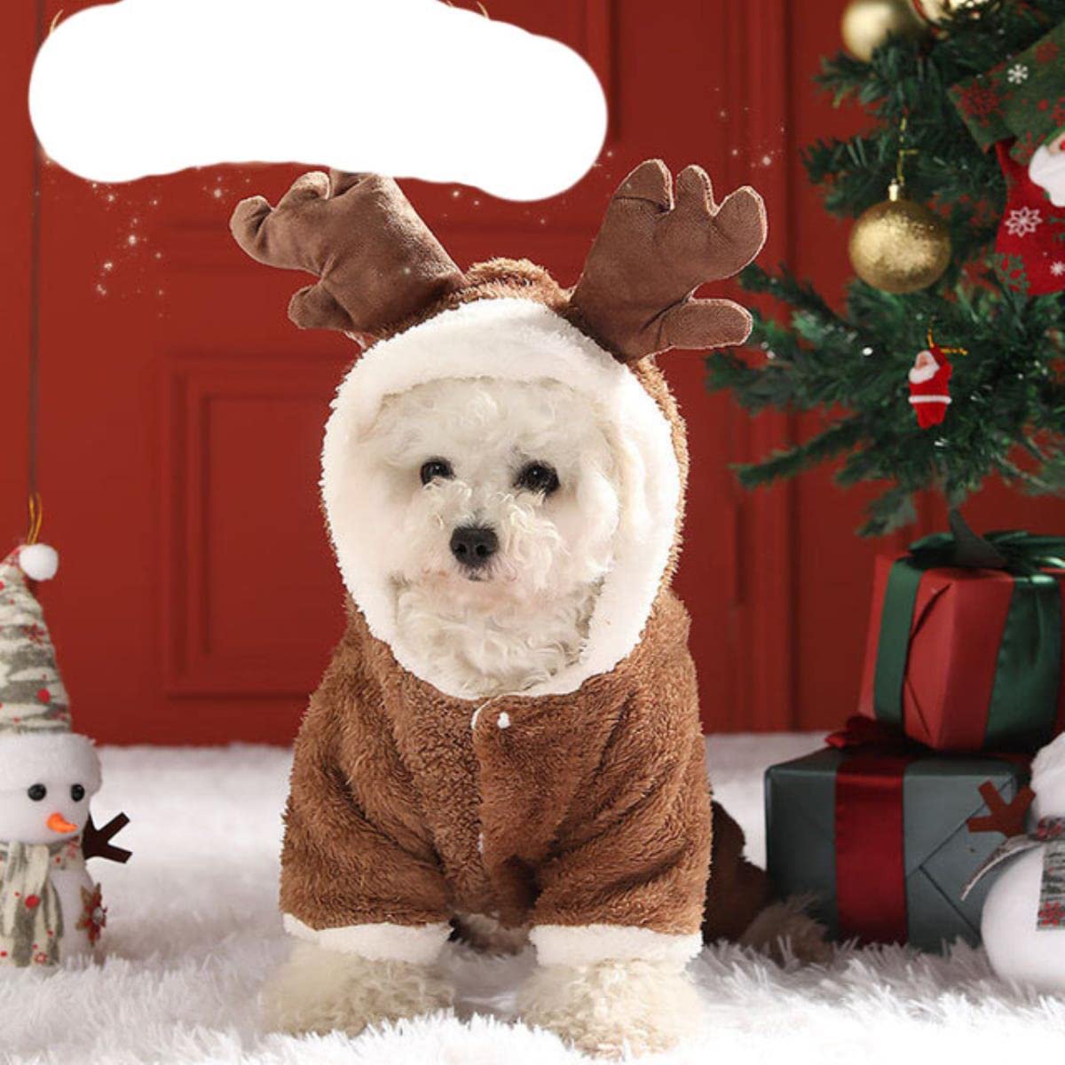 2022 NEUESTE-warme Hundebekleidung für kleine mittlere Hunde Winter Kaschmir Weihnachten Elch Pet Coat Hoodies für Bulldogge Chihuahua. Etc