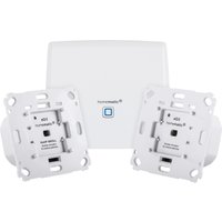 Homematic IP Starter Set mit Smart Home Zentrale CCU3 und 2x Rollladenaktor für Markenschalter