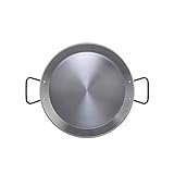 Metaltex - Paella-Pfanne aus poliertem Stahl, Induktion, 8 Rationen, 38 cm