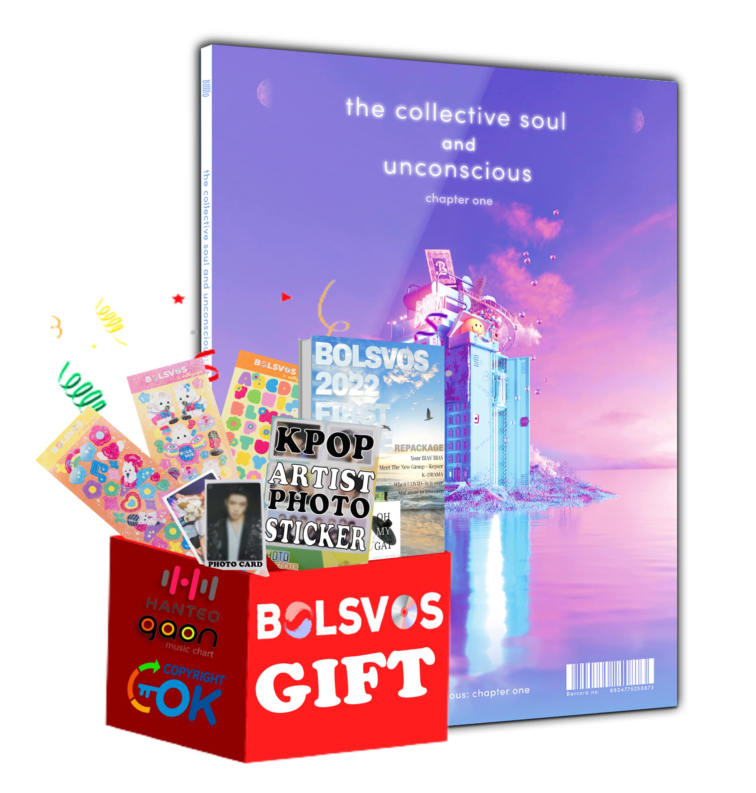 Billlie - the collective soul and unconscious : chapter one [Unconscious ver.] (2nd Mini Album) Album+Pre Order Limited Benefits+BolsVos K-POP eBook (21p), 3EA BolsVos Stickers, Photocards