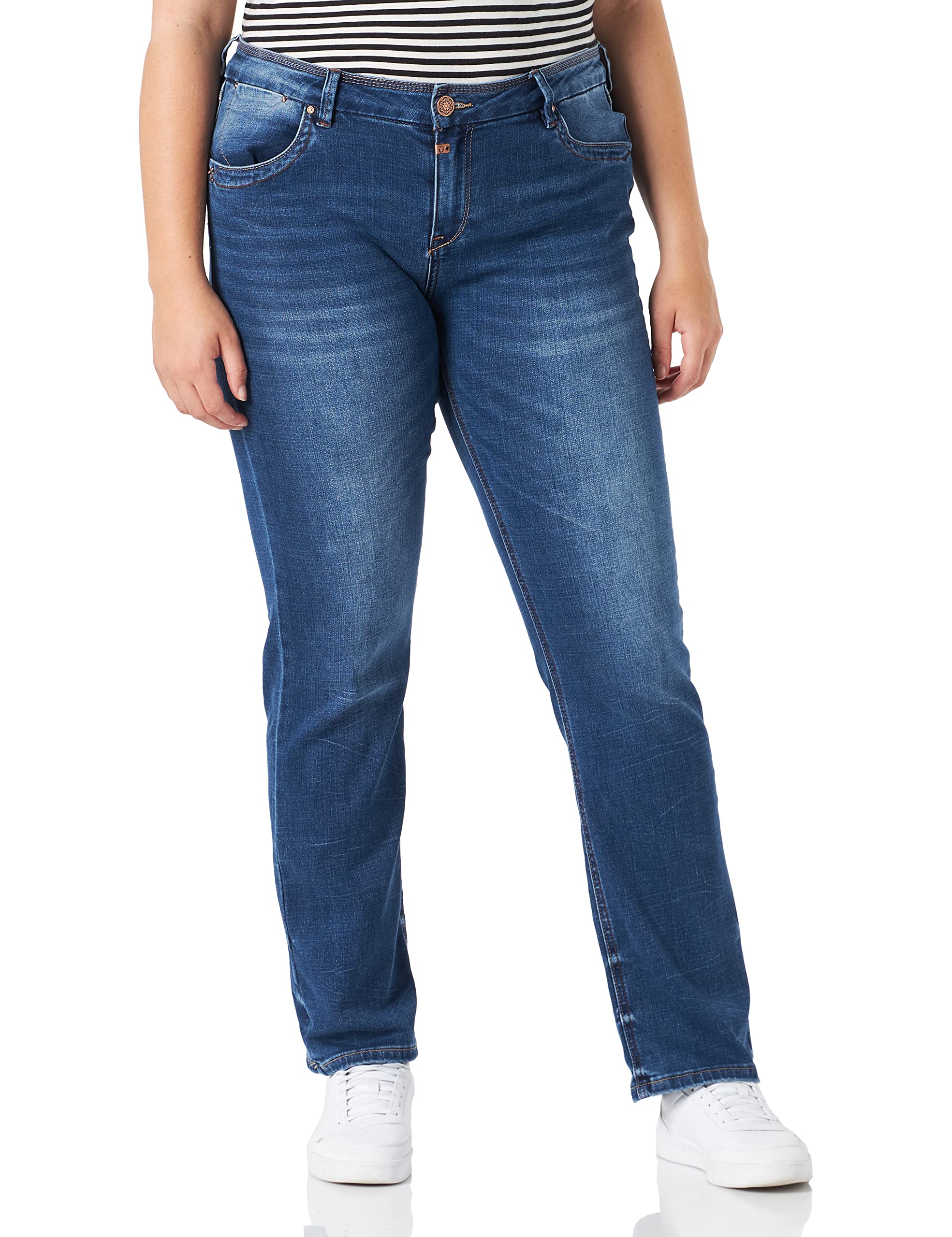 Timezone Damen Slim MarahTZ, Rich royal Blue wash, 30/32