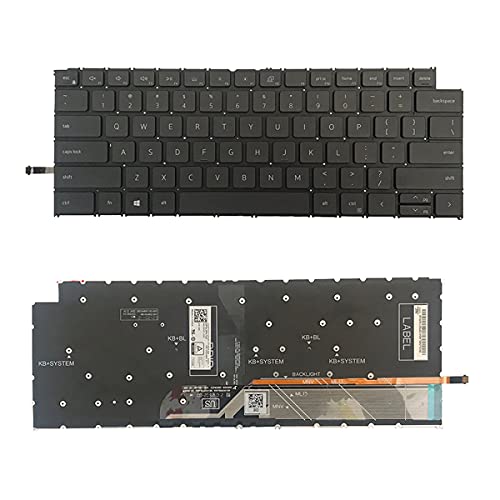 Laptop-Tastatur US-Layout mit Hintergrundbeleuchtung für Dell Inspiron13 5310 3400 5410 5402 5411 5400 5401 Schwarz