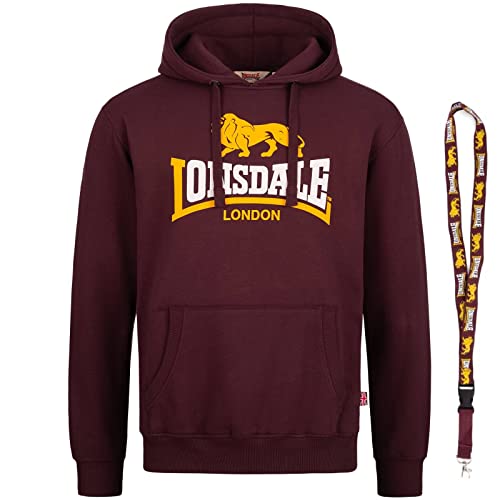 Lonsdale Hoodie - Sweatshirt - Pullover - Limited Schluesselband (Thurning Oxblood, M)