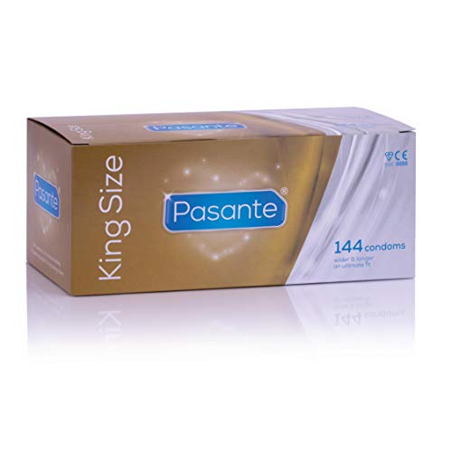 Pasante King Size, extra große Kondome mit 60mm Breite und 200mm Länge - ideal für Männer, die mehr Platz brauchen, 1 x 144 Stück