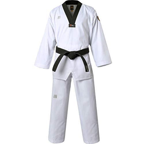 Mooto Korea Taekwondo MTX S2 Uniform Schwarz BK V-Ausschnitt Dobok Weiß Uniformen Tae Kwon Do MMA Kampfsport Karate WT Logo