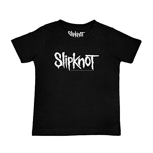 Metal Kids Slipknot (Logo) - Kinder T-Shirt, schwarz, Größe 116 (6-7 Jahre), offizielles Band-Merch