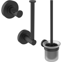 Ideal Standard WC-Bürste Set IOM mit Papierhalter und Haken Silk Black