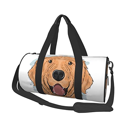 Golden Retriever Doggy Dog Lover Reise-Seesack, große Sport-Sporttasche, multifunktionale Übernachtungstasche für Männer und Frauen