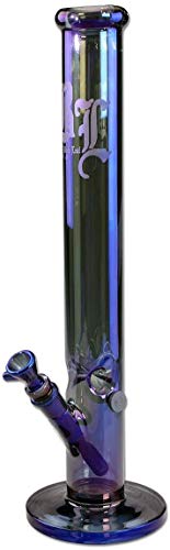 BL Glas Bong 'Neverland' Icebong Regenbogeneffekt (Blau - Lila) 45 cm/Ø 52mm / Schliff: NS 19/14 (18,8mm/14,5mm) Wandstärke: 5mm - 420QUEENZ Bong-Kollektion