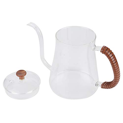 Verdicktes Glas Schwanenhals Wasserkocher Tee Gießen über Wasserkocher Kaffeetropfer 600ML MEHRWEG VERPACKUNG