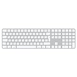 Apple Magic Keyboard mit Touch ID und Ziffernblock: Bluetooth, wiederaufladbar. Kompatibel mit Mac Computern Chip; Arabisch, Weiße Tasten