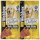 Webbox Dogs Delight Hühnersticks, 55 g, 18 Stück