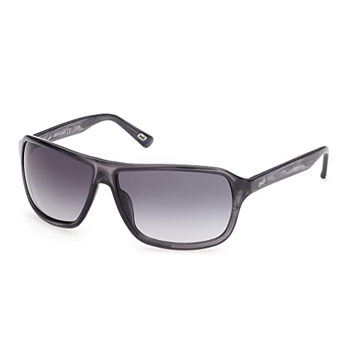 WEB - Sonnenbrille für Herren WE0301- quadratische Tropfenform, Farbe mattes Rhododium, Gläsern farbe Rauch schattiert
