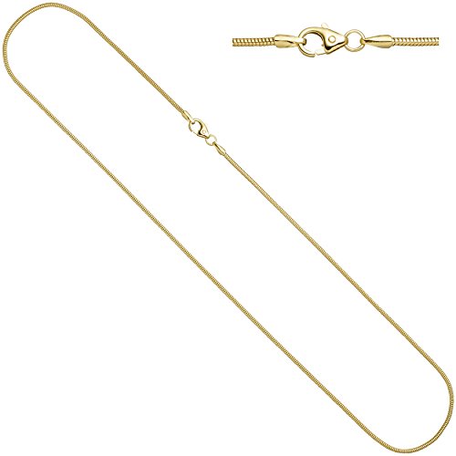 JOBO Schlangenkette 333 Gelbgold 1,4 mm 42 cm Gold-Halskette