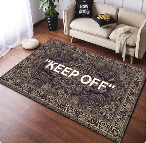 KIESEY Keep Off klassischer Musterteppich Wohnzimmer Schlafzimmer Nachttisch Teppich Mode Teppich Spielbereich Teppich 80x150cm