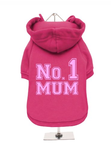 "Mütter Tag: No. 1 Mum" UrbanPup Hunde Sweatshirt (Fuchsia/Pink)