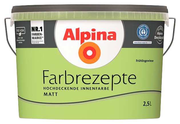 Alpina Wand- und Deckenfarbe "Farbrezepte Frühlingswiese"