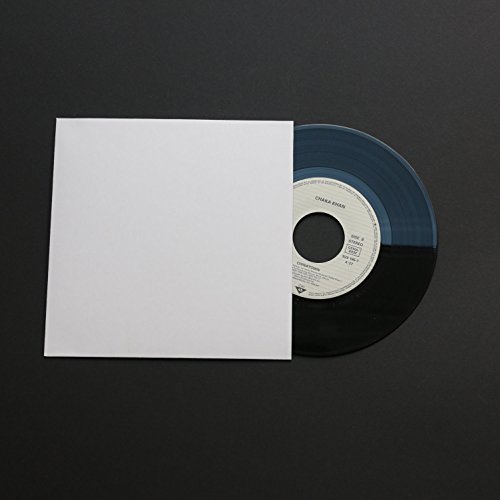 100 St. Single Deluxe Ersatz Cover 180 x 180 mm weiß für 7 Zoll Vinyl Schallplatten 300 gr. Karton ohne Mittelloch