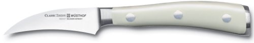 WÜSTHOF Tourniermesser 7 cm Klinge, Classic Ikon Crème (4020-0), scharfes Schälmesser, geschmiedet, optimale Balance durch Doppelkropf, weißer Griff