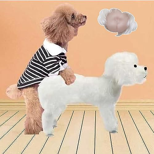 ZZYYZZ Simulation paarendes Hundespielzeug, männliches Haustier-Brunst-Hundespielzeug, Hunde-Schlaf-Brunst-Spielzeug, interaktives Plüsch-Hundespielzeug mit Sound, für kleine Hunde,Weiß,18cm