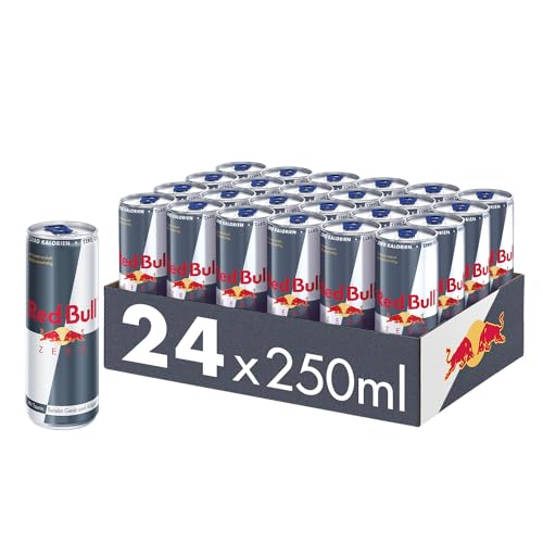 Red Bull Energy Drink Zero - 24er Palette Dosen - Getränke ohne Zucker und Kalorien EINWEG (24 x 250 ml)