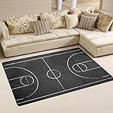 COOSUN Street Basketball Court Area Rug Carpet Non-Slip Floor Mat Doormats for Living Room Bedroom 152.4 x 99.1 cm (60 x 39 inch)