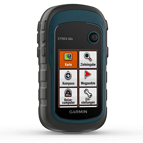 Garmin eTrex 22x – robustes, wasserdichtes GPS-Outdoor-Navi mit 2,2" (5,6 cm) Farbdisplay mit Tastenbedienung, vorinstallierter TopoActive-Europakarte und 25 Std Akkulaufzeit (Generalüberholt)