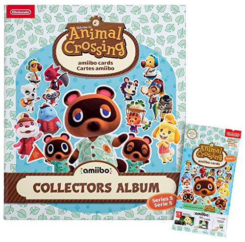 Sammelalbum passend für: Animal Crossing Nintendo amiibo Karten | Serie 5 | Collectors Album | inkl. 3 Karten