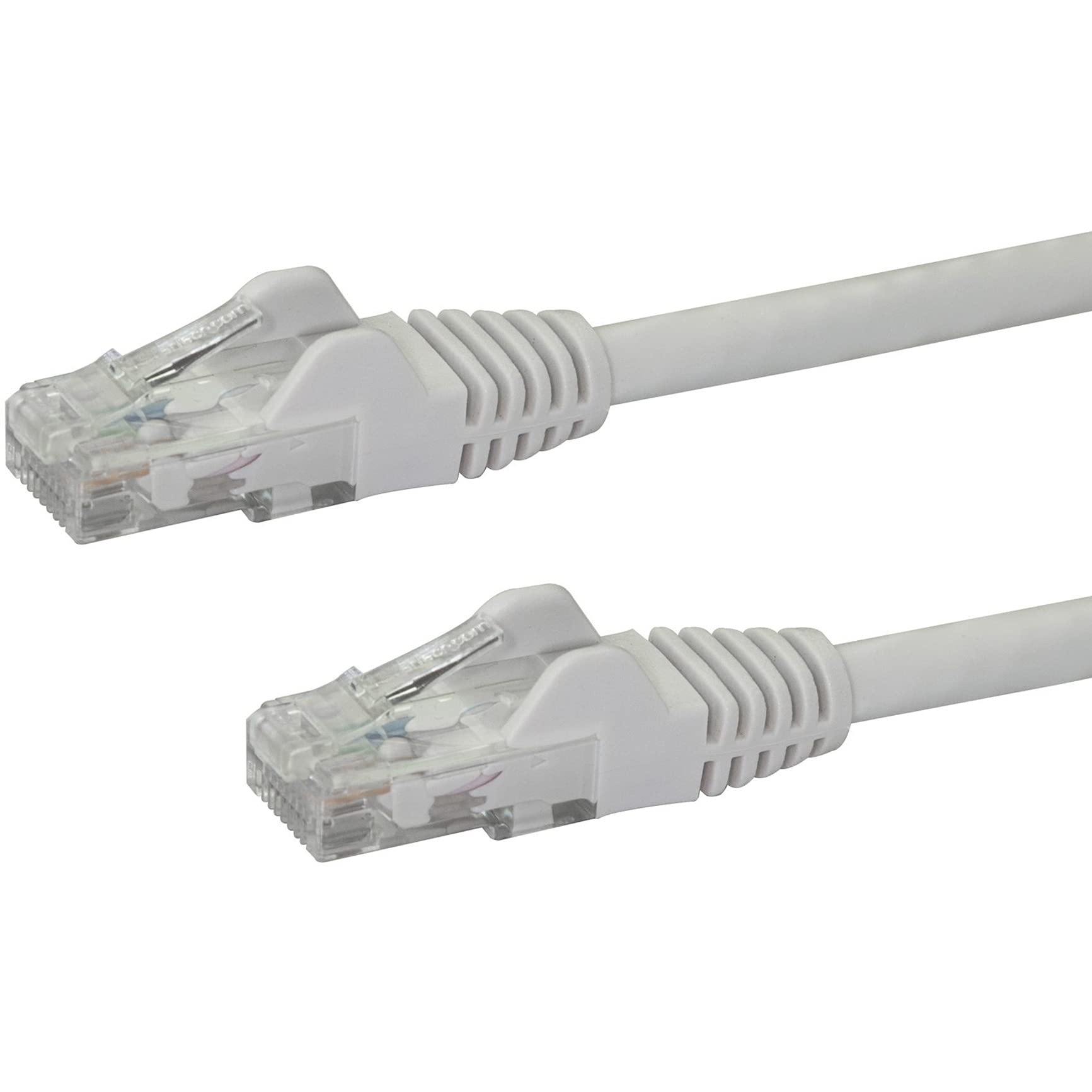 StarTech.com 30m Netzwerkkabel CAT6 - 1Gbit 650MHz 100W POE RJ45 U/UTP Snagless LAN-Patch Kabel mit Knickschutz - Grün, Fluke Geprüft, 24AWG, TIA/UL, Internet/Ethernet Kabel (N6PATCH100WH)