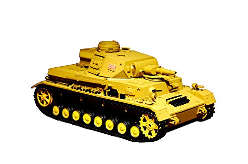 ES-TOYS Ferngesteuerter Panzer Kampfwagen IV AUSF.F-1" Heng Long 1:16 mit Rauch und Sound + Stahlgetriebe und 2,4Ghz+V7.0