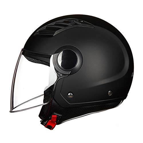 qwert Motorrad 3/4 halboffener Helm, ECE-zugelassen, eingebauter Sonnenschutzbrille Crash Jet-Helm für Mofa Motorrad Moped Cruiser Chopper Scooter, L ~ 4XL (54~64 cm)