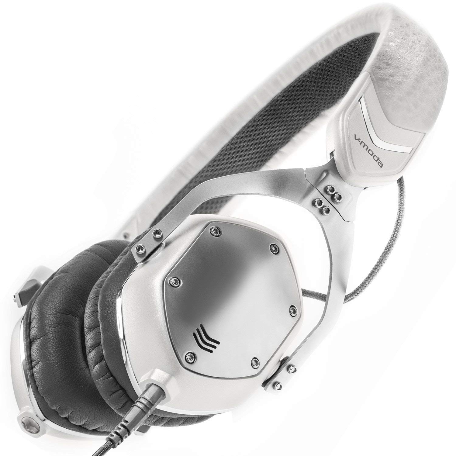V-MODA XS On-Ear Metal-Noise-Isolation Kopfhörer (Weiß Silber)