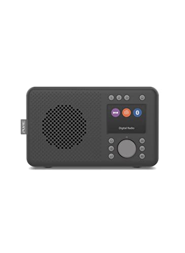 Elan DAB+ Tragbares DAB+ Radio mit Bluetooth 5.0 (DAB/DAB+ und UKW Radio, TFT Farbdisplay, 20 Senderspeicher, Preset-Tasten, 3.5mm Klinkenstecker, Batterie Betrieb möglich, USB), Charcoal